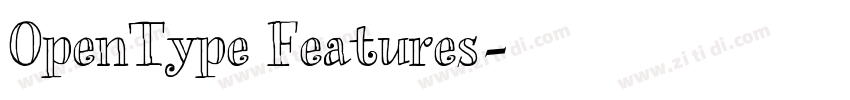 OpenType Features字体转换
